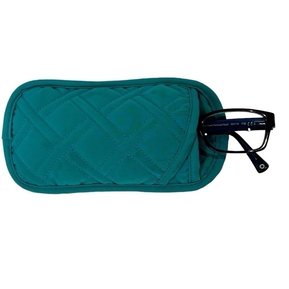 Vera Bradley Double Eyeglass Case Turquoise Quilted GUC 4/$25❤️ - Picture 1 of 3